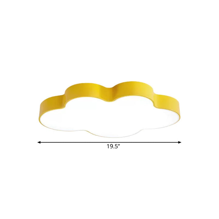 Sunny Wool Kids Ceiling Light - Warm Yellow LED Fixture with Adjustable Color Temperature