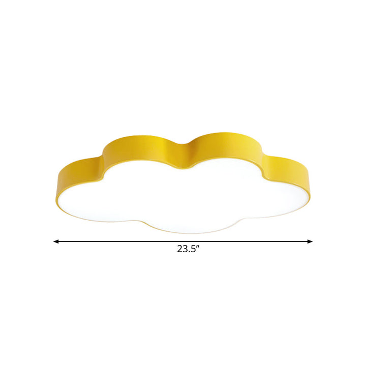 Sunny Wool Kids Ceiling Light - Warm Yellow LED Fixture with Adjustable Color Temperature