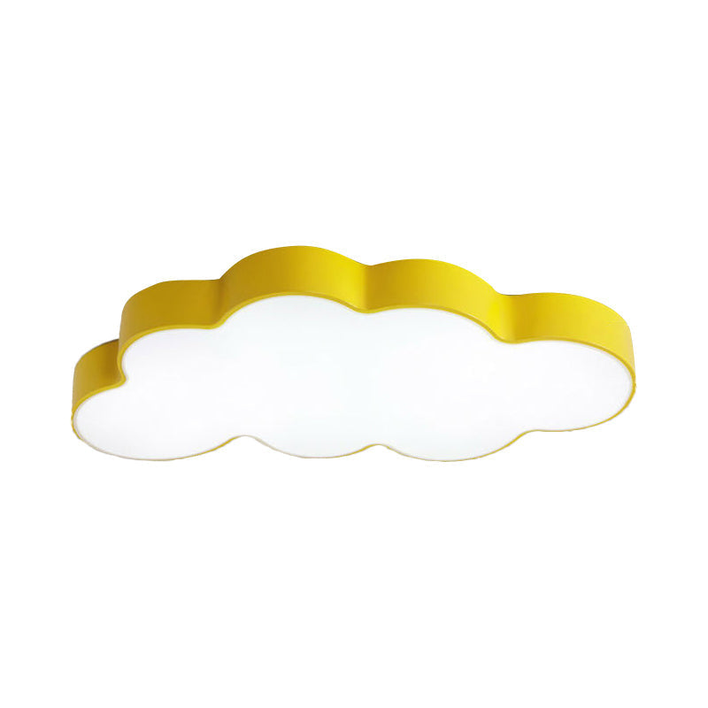 Sunny Wool Kids Ceiling Light - Warm Yellow LED Fixture with Adjustable Color Temperature