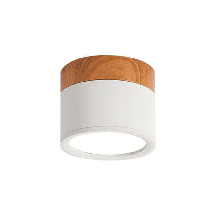 Compact Cylinder LED Flush Mount Ceiling Light - Modern Metal Design for Kitchen & Bar