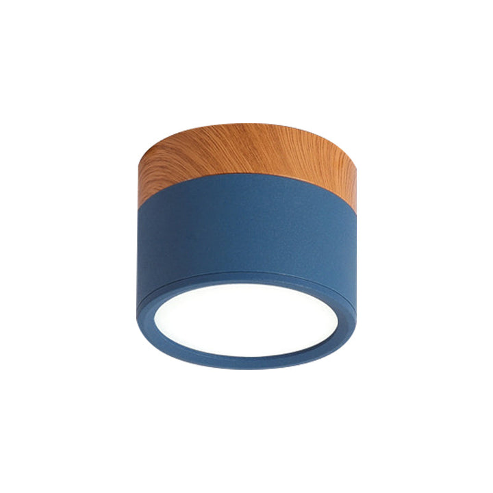 Compact Cylinder LED Flush Mount Ceiling Light - Modern Metal Design for Kitchen & Bar