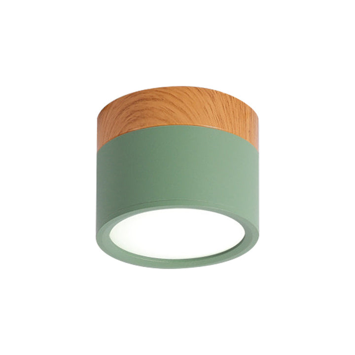 Compact Cylinder LED Flush Mount Ceiling Light - Modern Metal Design for Kitchen & Bar