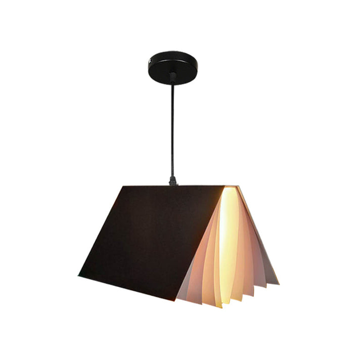 Modern Colorful Metal Book-Style Pendant Light - Kids Room Ceiling Fixture