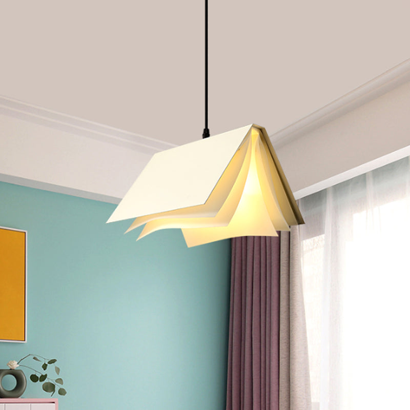 Modern Colorful Metal Book-Style Pendant Light - Kids Room Ceiling Fixture