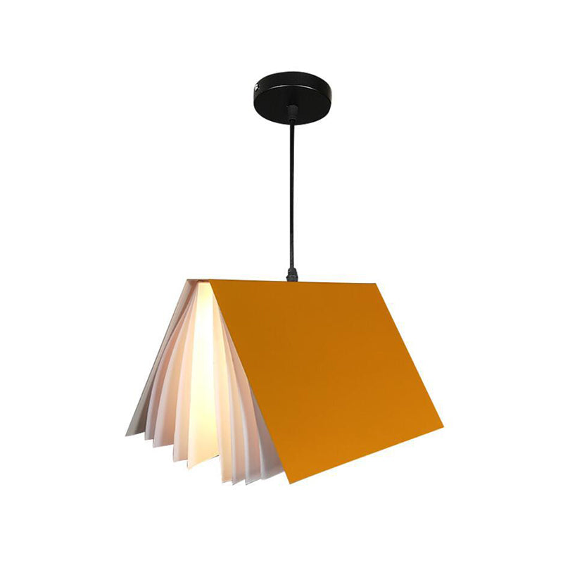 Modern Colorful Metal Book-Style Pendant Light - Kids Room Ceiling Fixture