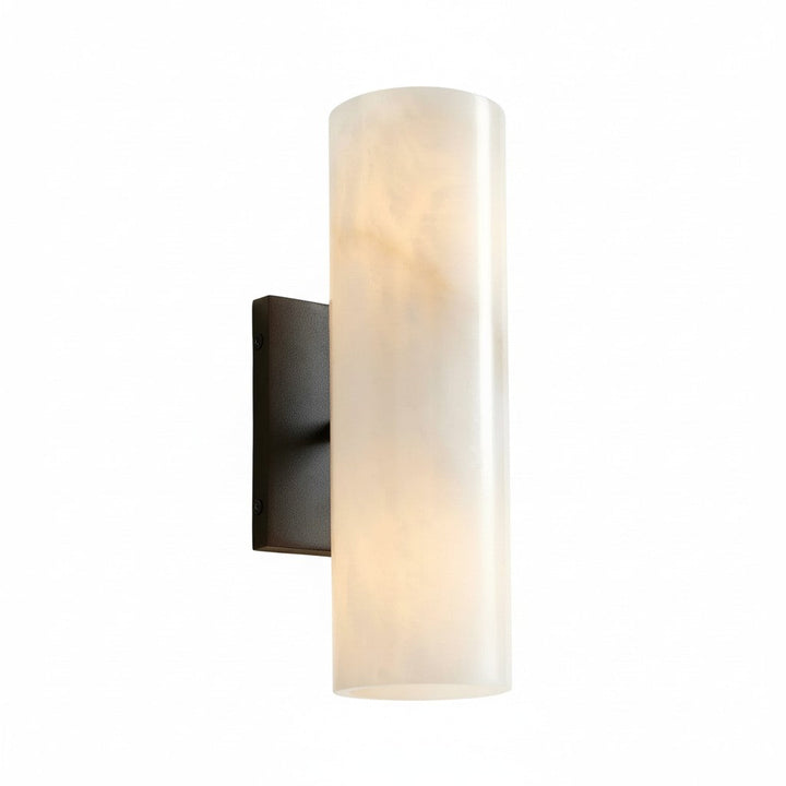 Doran Modern Elegant Alabaster Tube Sconce