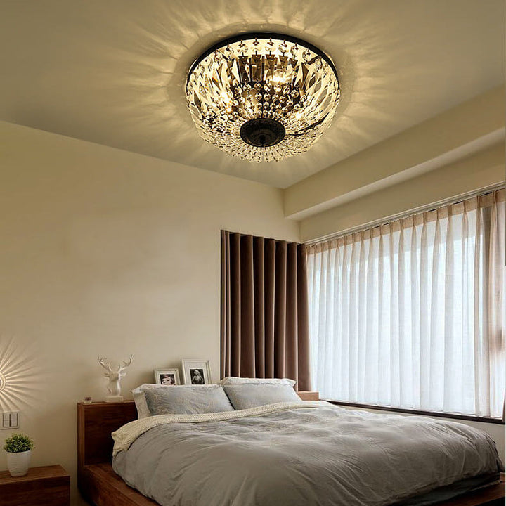 Vintage Round Crystal 4/6 Light Ceiling Lamp