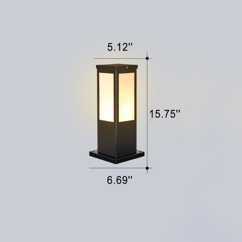 Modern solar cell grass mat square column outdoor waterproof road lamp