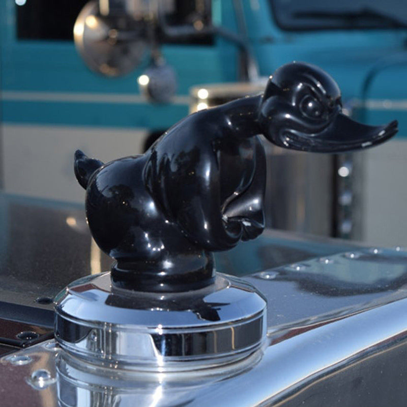 Classic Angry Duck Chrome Radiator Emblem – Universal Fit Hood Ornament
