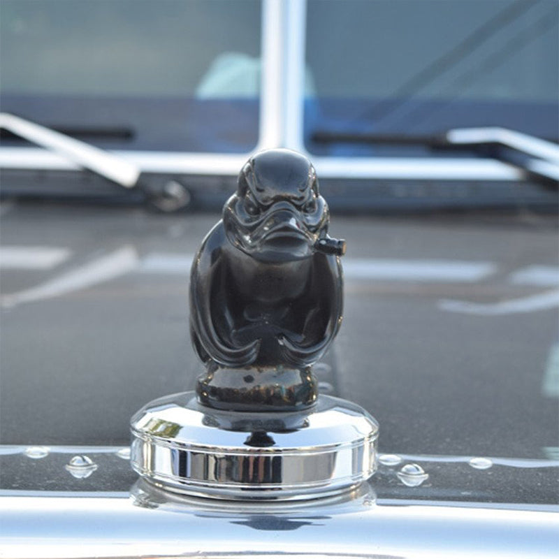 Classic Angry Duck Chrome Radiator Emblem – Universal Fit Hood Ornament