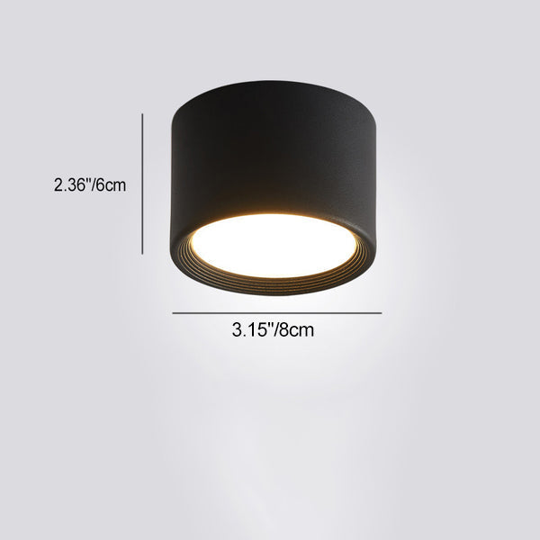 Modern Minimalist Cylinder Aluminum Acrylic LED Ceiling Lamp for Hallways