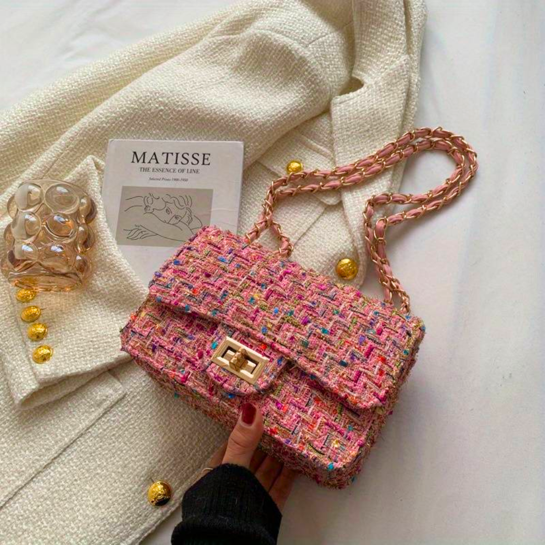 Lumi – Tweed Chain Shoulder Bag for Women