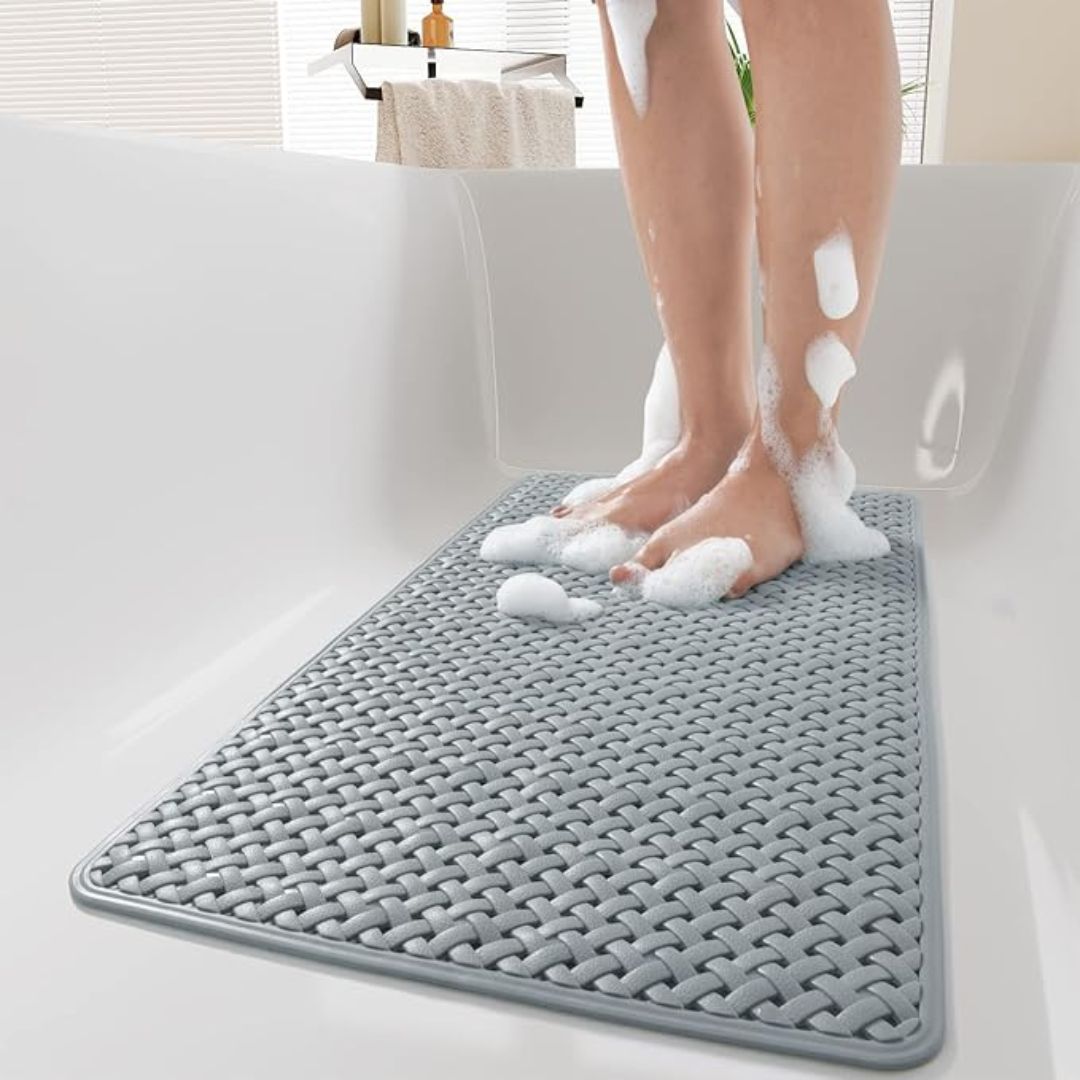 SafeStep Bathroom Floor Mat with Suction Cups – Non-Slip Bath Mat for Safety