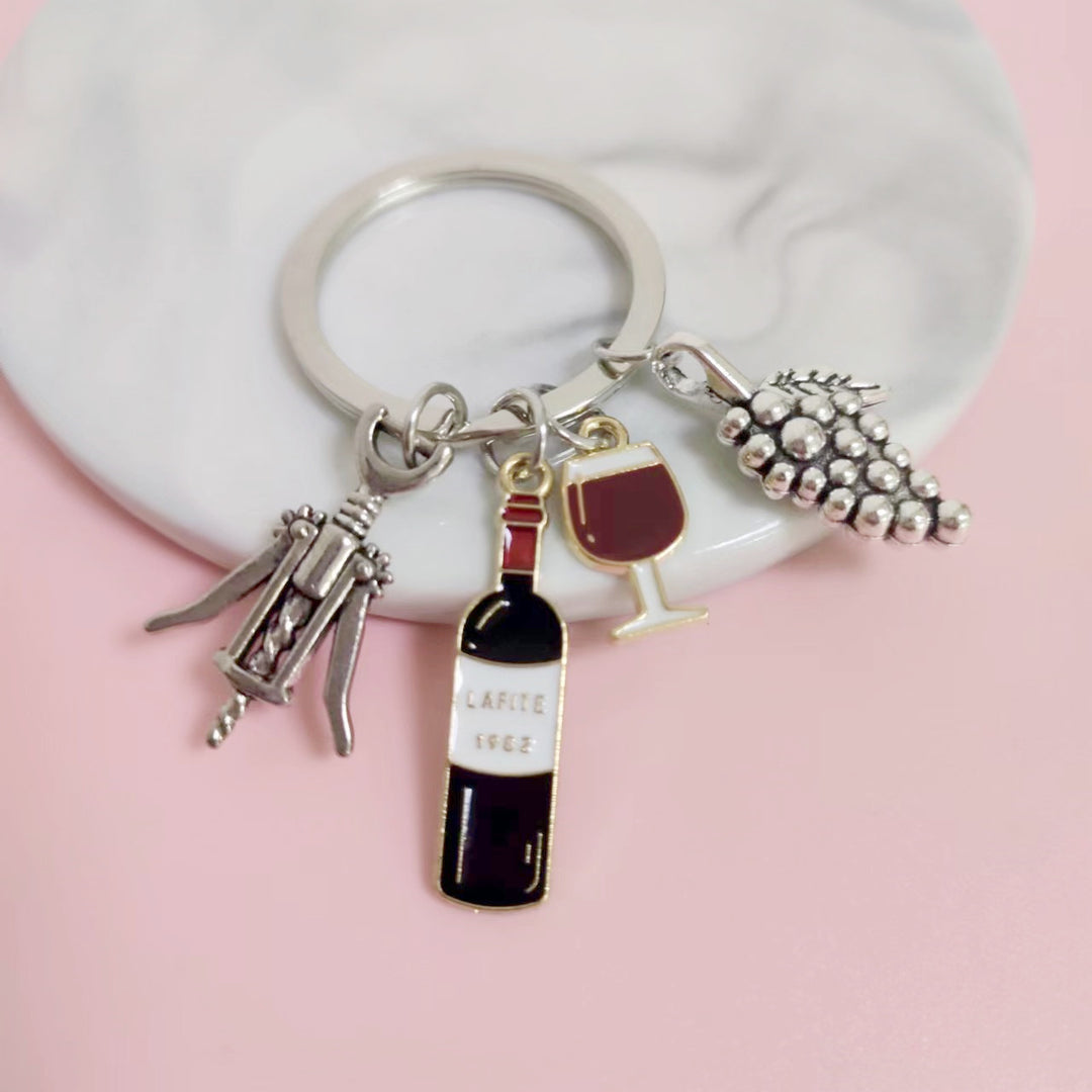Vino – Wine Charm Keychain & Bag Charm Set