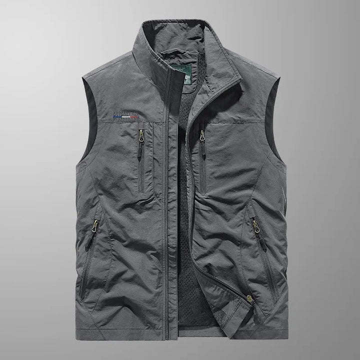 Men's Bodywarmer Zipper Stand Collar Outdoor Vest