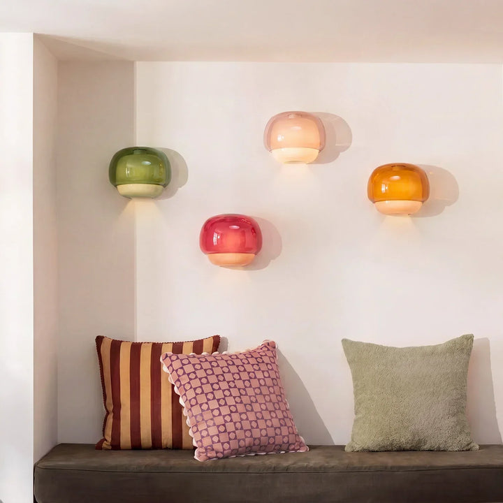 Sanae Modern Colorful Glass Shade Wall Sconce