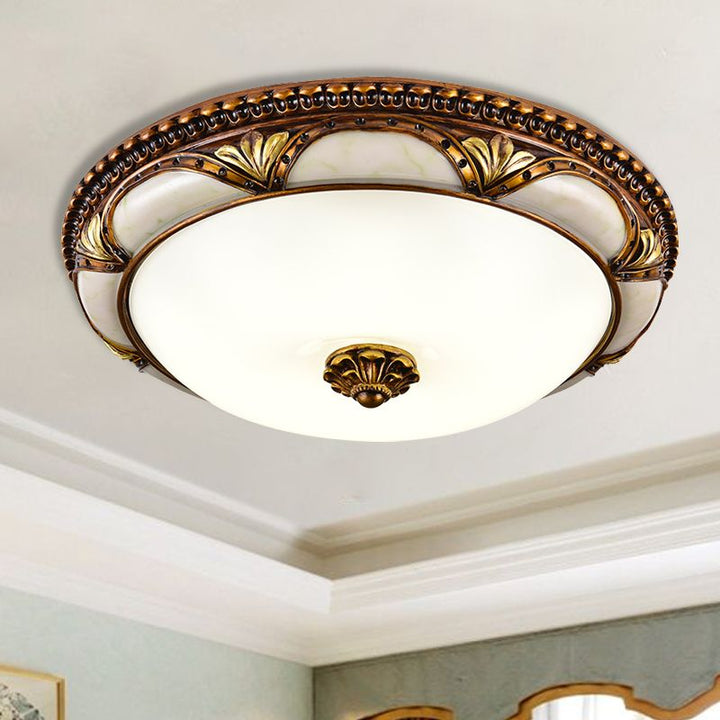 Epoch Floral Retro Antique Brass Ceiling Lamp