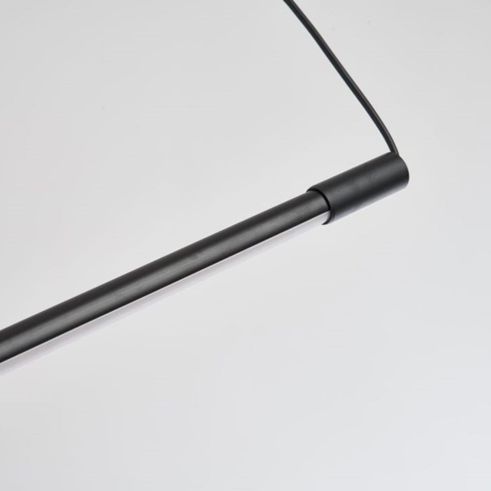 Zynar Minimalistic Linear Pendant Light, Black