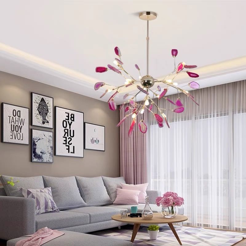 Aria Agate Creative Colorful Chandelier Bedroom/Living Room