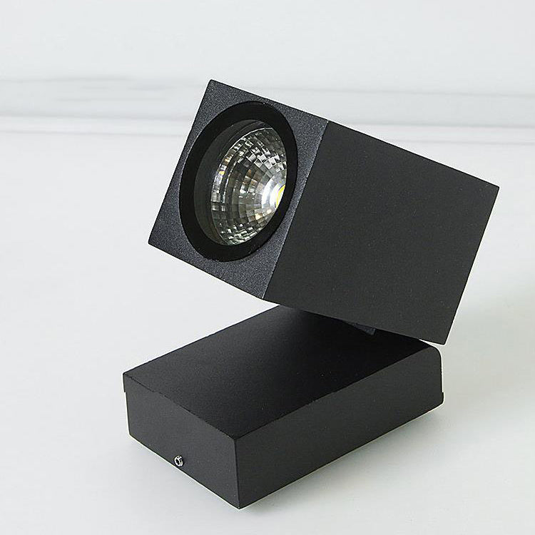 Modern Outdoor Waterproof Square Spotlight Adjustable Angle LED Garden Wall Lamp