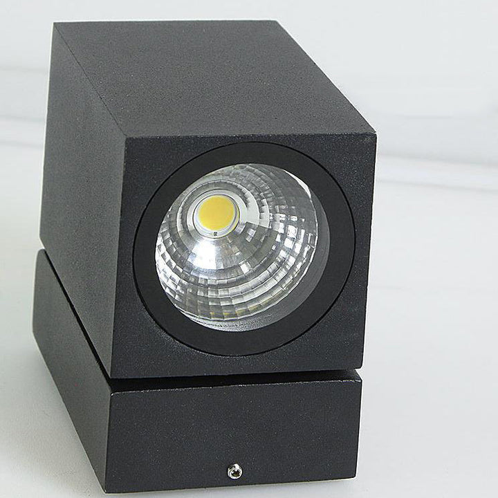 Modern Outdoor Waterproof Square Spotlight Adjustable Angle LED Garden Wall Lamp