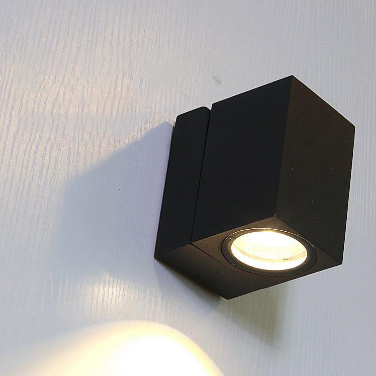 Modern Outdoor Waterproof Square Spotlight Adjustable Angle LED Garden Wall Lamp