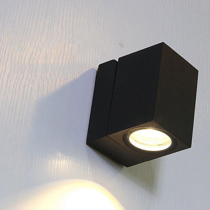 Modern Outdoor Waterproof Square Spotlight Adjustable Angle LED Garden Wall Lamp