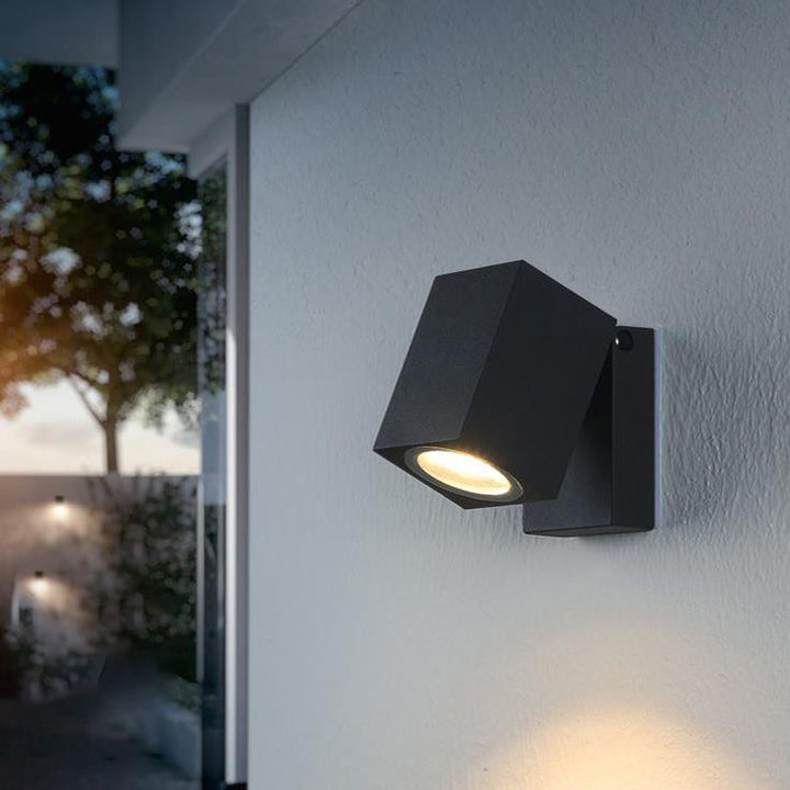 Modern Outdoor Waterproof Square Spotlight Adjustable Angle LED Garden Wall Lamp