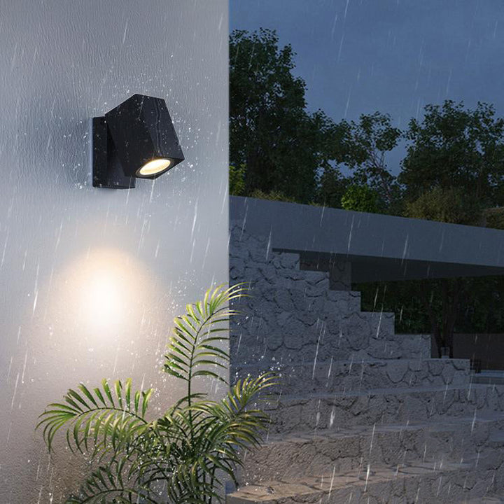 Modern Outdoor Waterproof Square Spotlight Adjustable Angle LED Garden Wall Lamp