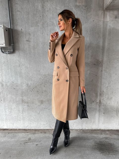 Classic Double-Breasted Winter Jacket for Women