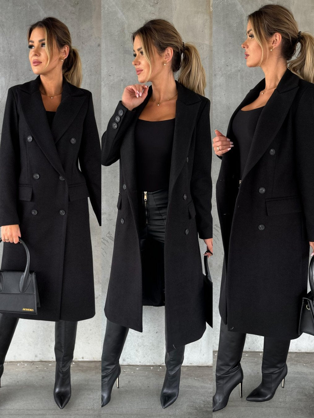 Classic Double-Breasted Winter Jacket for Women