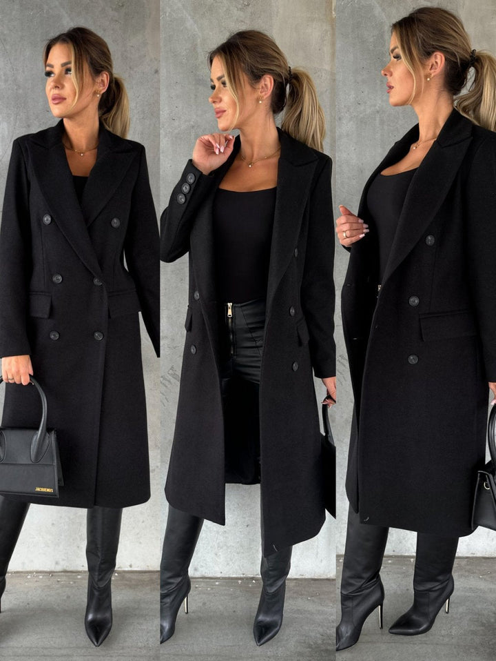 Classic Double-Breasted Winter Jacket for Women