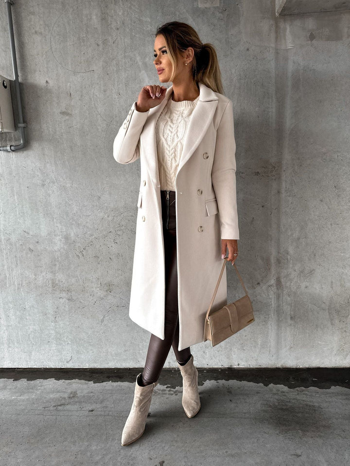Classic Double-Breasted Winter Jacket for Women