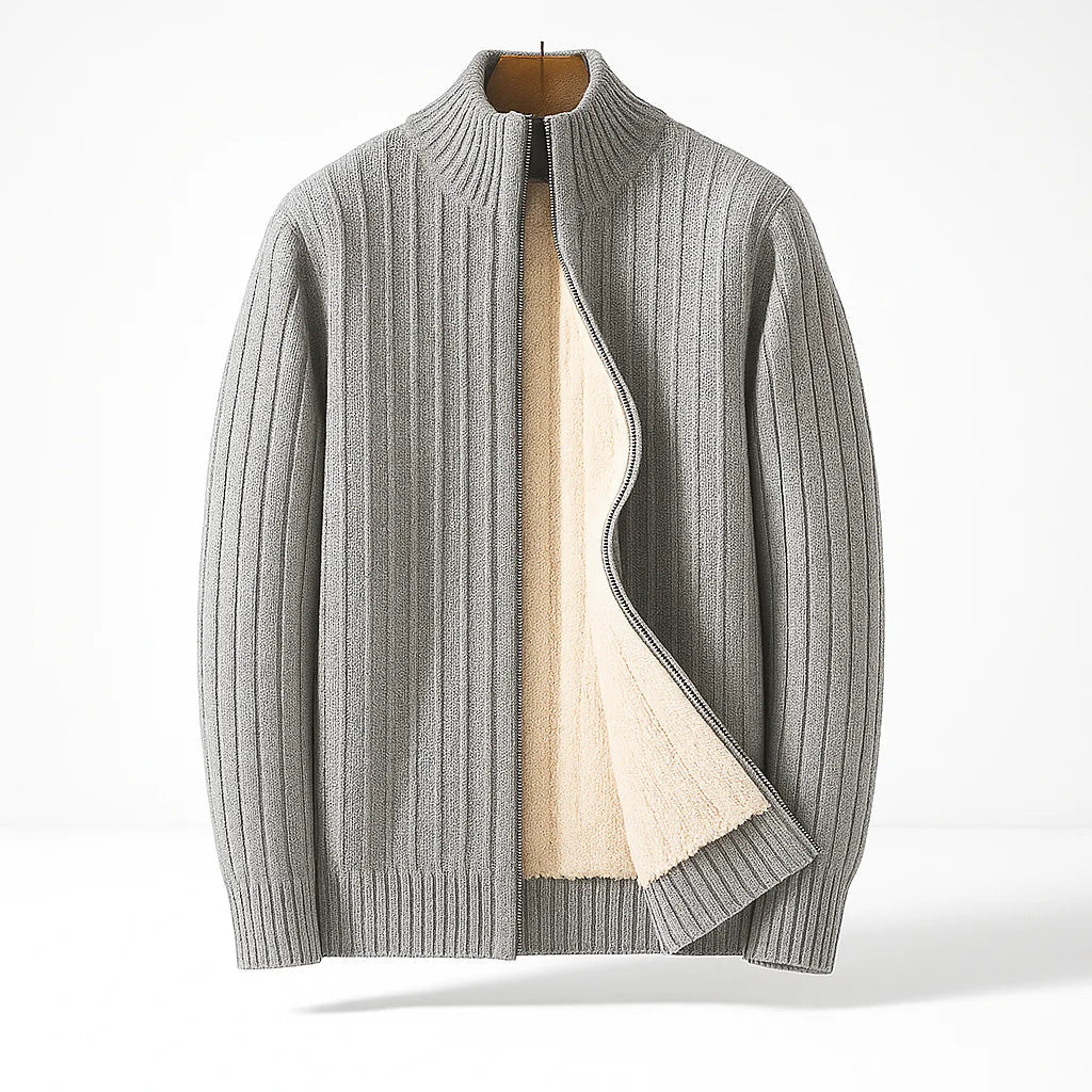 Mathew | Mens Premium Winter Zip-Cardigan Sweater — Zip-Cardigan in 5 Colors S–3XL | Westmere