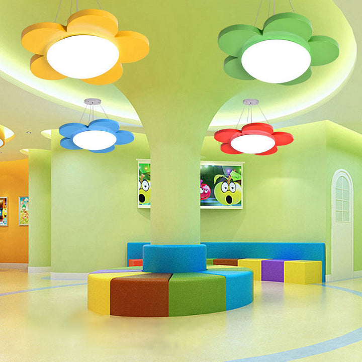 Flower Petal Kids LED Ceiling Light - 15" or 23" Diameter in Multiple Colors