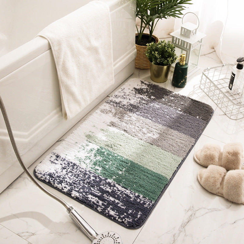 Gradient Plush Bathroom Floor Mat – Ultra-Soft & Non-Slip