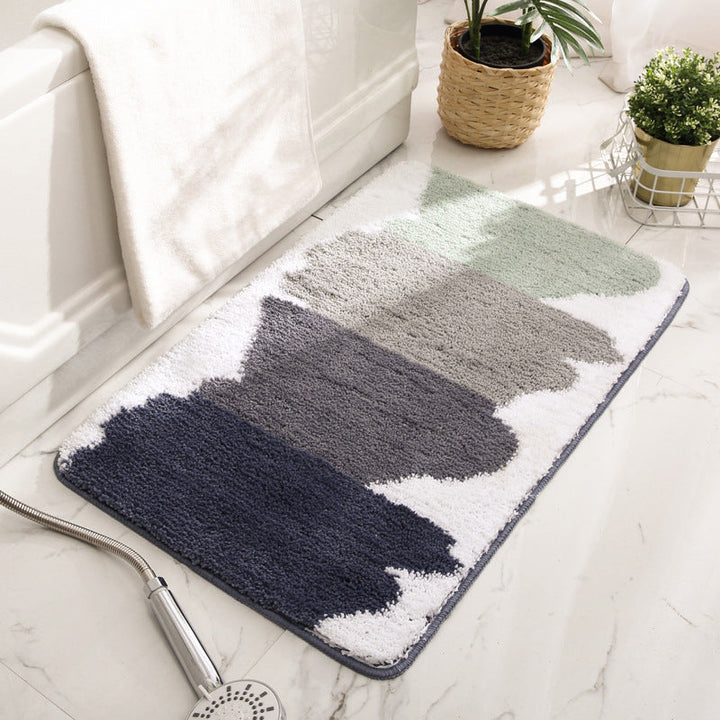 Gradient Plush Bathroom Floor Mat – Ultra-Soft & Non-Slip