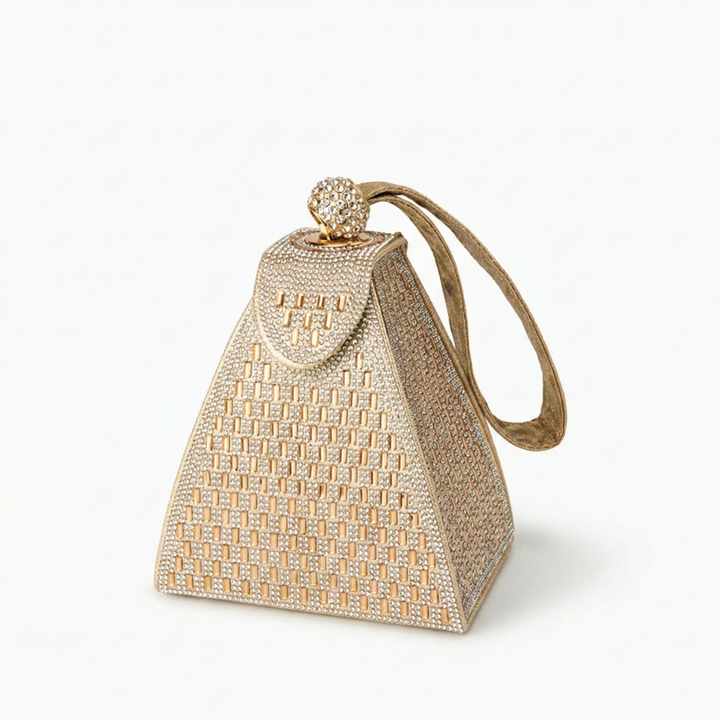 Stella – Crystal Embellished Evening Bag with Wristlet Strap