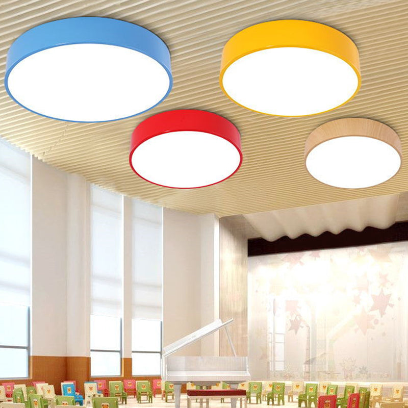 Colorful Round LED Ceiling Light for Kids' Rooms and Playrooms
