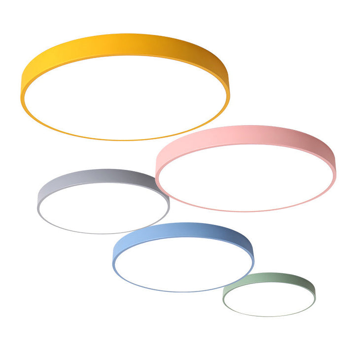 Colorful Round LED Ceiling Light for Kids' Rooms and Playrooms