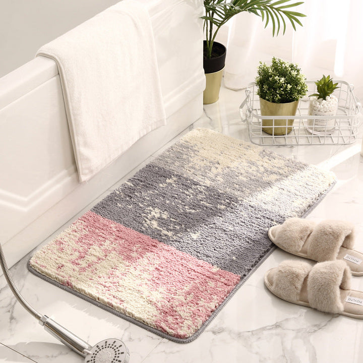 Premium Abstract Plush Bath Mat – Soft, Absorbent & Non-Slip