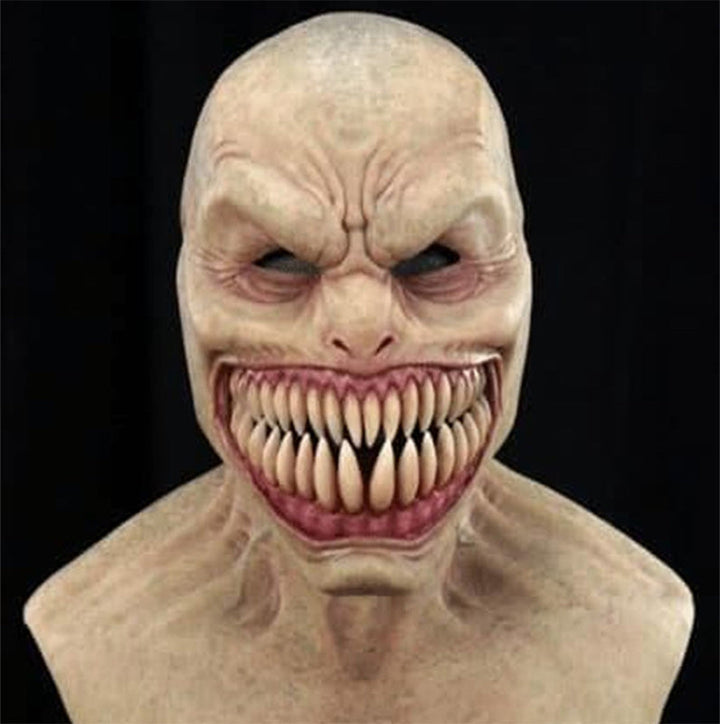 Realistic Latex Transformation Mask with Detailed Beard – Premium Costume Disguise