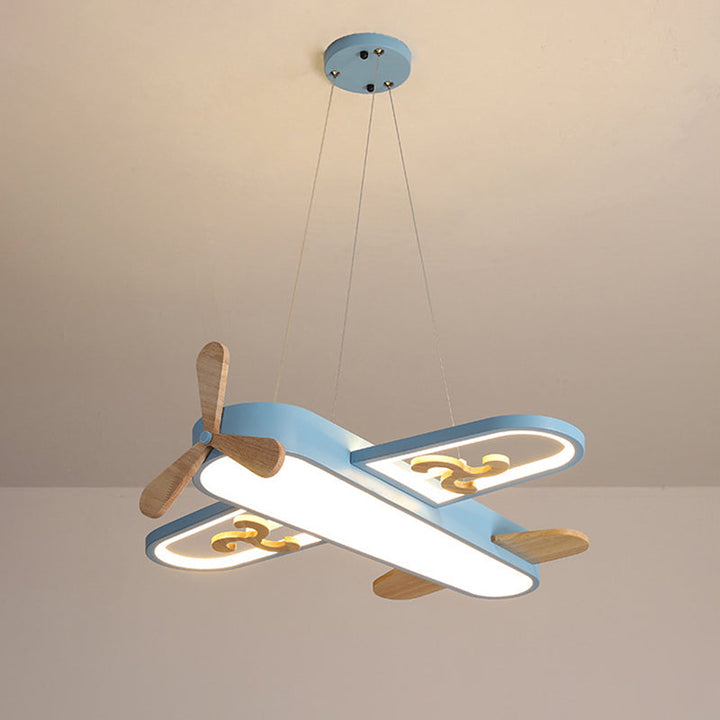 Airplane Shaped LED Ceiling Light for Kids Bedroom - Dimmable Pendant Fixture