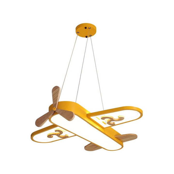 Airplane Shaped LED Ceiling Light for Kids Bedroom - Dimmable Pendant Fixture
