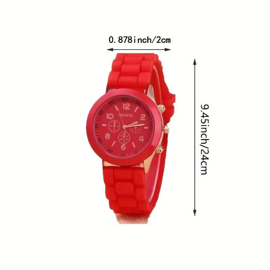 Everyday Silicone Quartz Watch - Lightweight Casual Timepiece