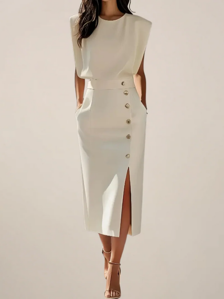Visia | Midi Dress with Side Slit