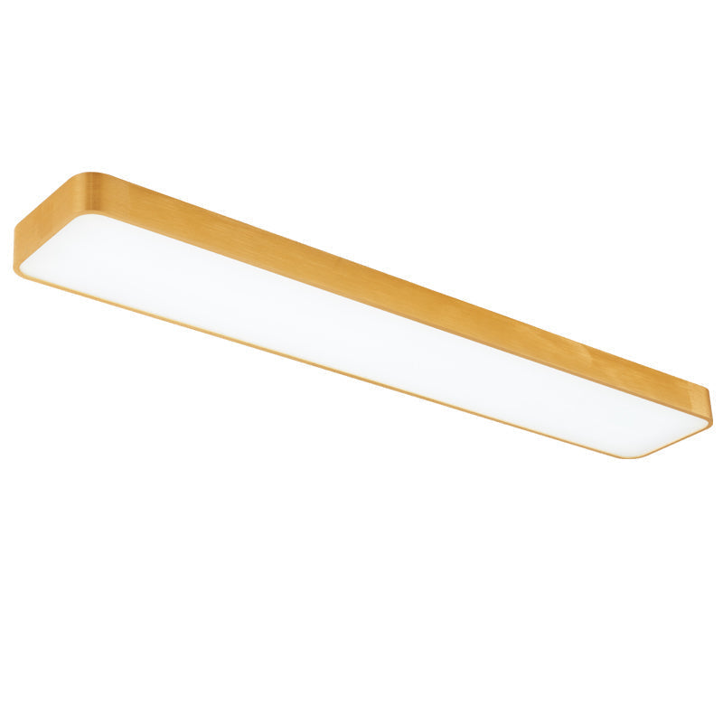 Modern Gold Rectangular LED Recessed Ceiling Light for Office & Home