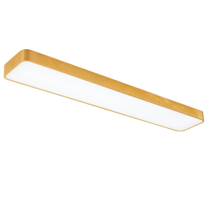 Modern Gold Rectangular LED Recessed Ceiling Light for Office & Home