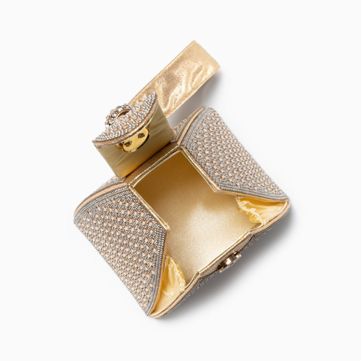 Stella – Crystal Embellished Evening Bag with Wristlet Strap