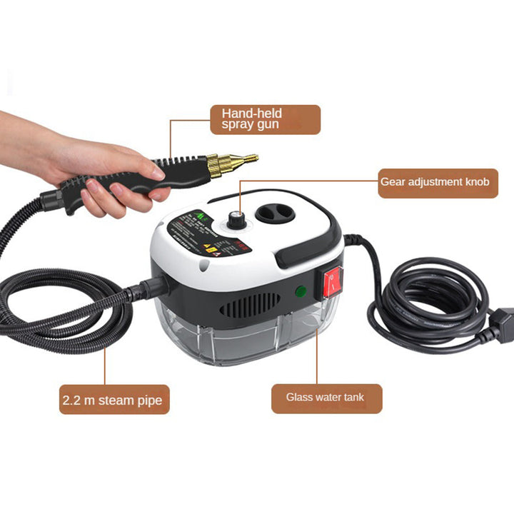 Pro Steam Master 2500W High-Pressure Cleaner with 6 Heat Settings